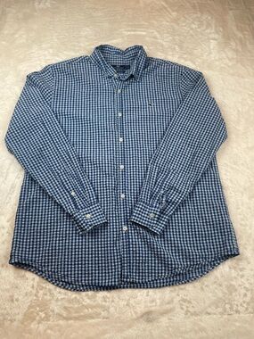 Vineyard Vines Navy and White Gingham Button-Down Shirt